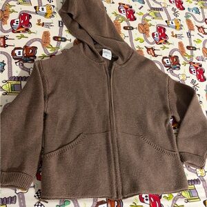 Zara Kids Chocolate Brown Hooded Sweater